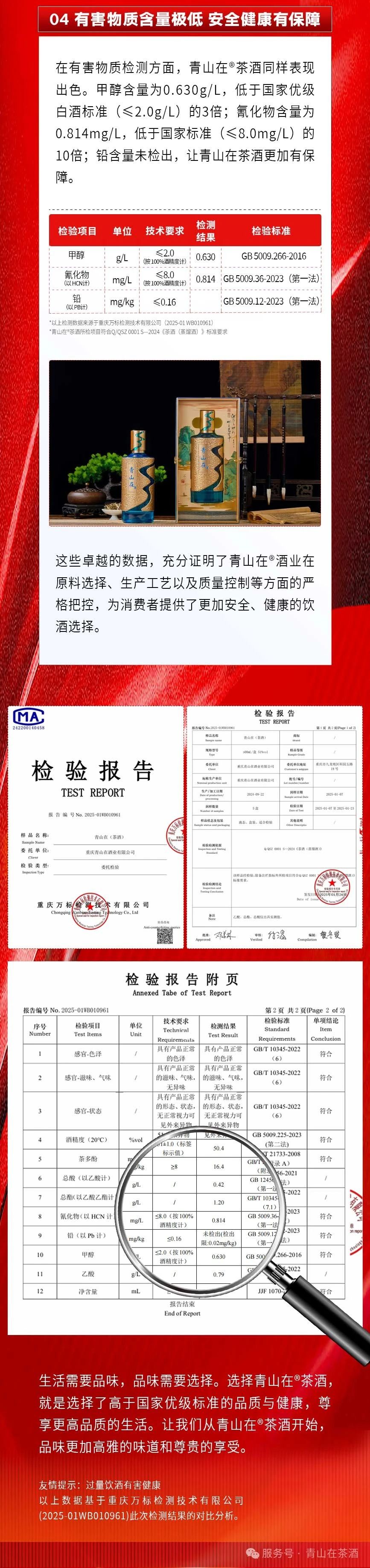 青山在®茶酒送检结果全新出炉！品质超越国标的醇香与健康！(图4)